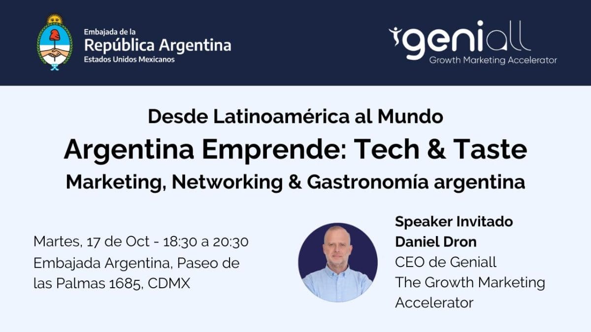 Geniall realizará el encuentro «Argentina Emprende: Tech & Taste»