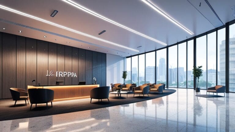 Oficinas modernas de tecnología con un ambiente corporativo limpio