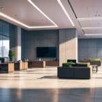 Oficinas modernas con tecnología avanzada en ambiente corporativo