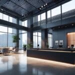 Oficinas modernas con equipos tecnológicos en un entorno corporativo