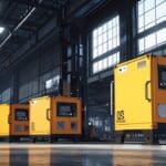 Dispositivo inteligente de monitoreo industrial sobre correas transportadoras en una mina moderna.