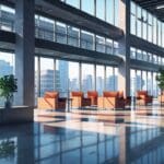 Oficinas modernas con innovación tecnológica en un entorno urbano