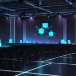 Softwares de inteligencia artificial en un moderno evento tecnológico