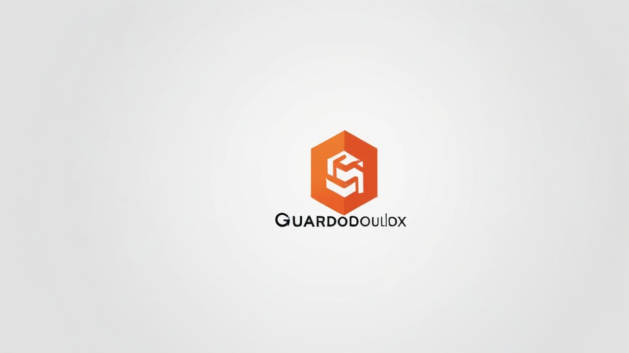Logotipo de GuardedBox sobre un fondo tecnológico minimalista.