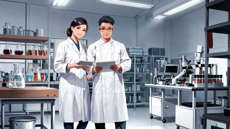 Innovadores biomateriales exhibidos en un entorno de laboratorio moderno