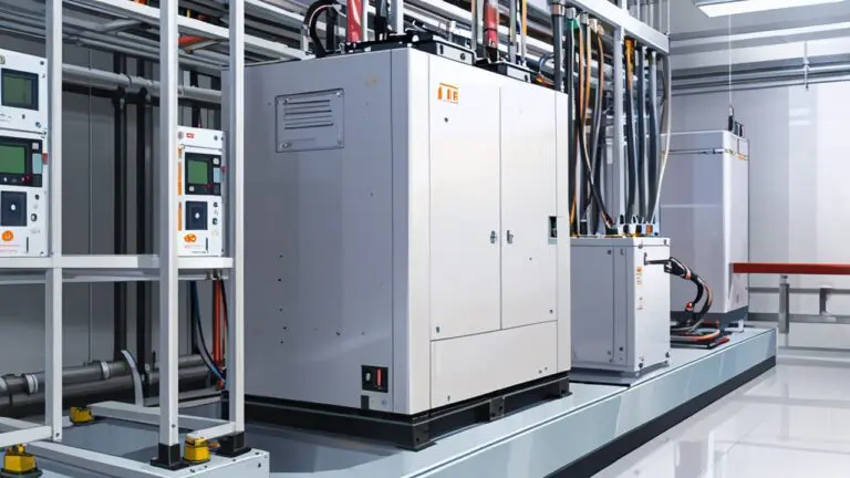 Vista detallada de una batería de litio-azufre en un entorno de laboratorio tecnológico moderno y limpio