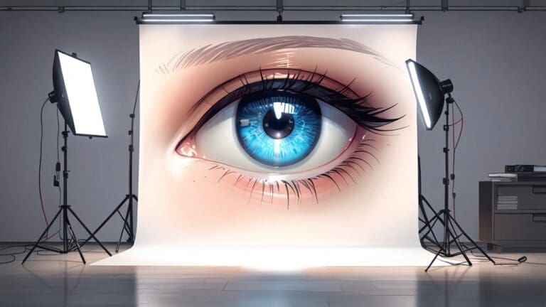 Lupa inteligente de bolsillo sobre un fondo tecnológico en una óptica moderna