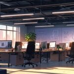 Oficinas de una startup tecnológica con un enfoque en innovación digital