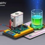 Primer plano de un dispositivo tecnológico compacto sobre un fondo difuminado, mostrando innovación y avance tecnológico.