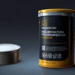 Primer plano de una moderna batería de sodio-hierro sobre una superficie oscura y brillante.