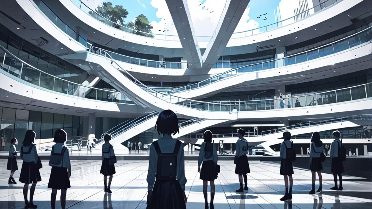 Colegios tecnológicos modernos con infraestructuras futuristas