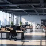 Oficinas modernas y tecnológicas en un espacio colaborativo.