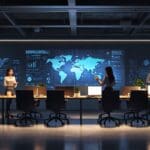 Oficinas modernas y tecnologías digitales representando el emprendimiento innovador