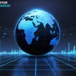 Representación digital de un mundo virtual metaverso con gráficos innovadores