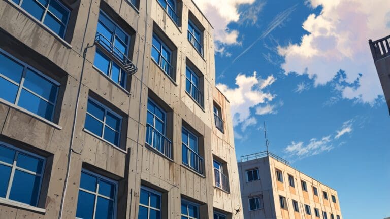 Edificios modernos y tecnológicos en Ceuta bajo un cielo despejado