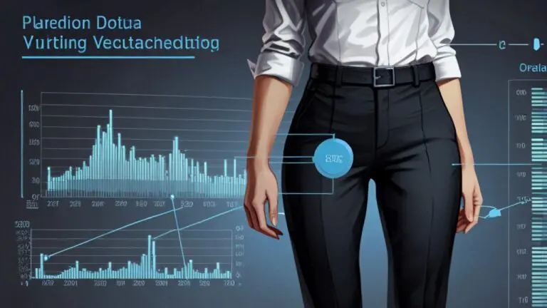 Mujer ejecutiva en un entorno de oficina moderna con gráficos de datos en pantallas