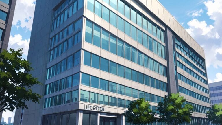 Edificio moderno de oficinas tecnológicas en un entorno urbano