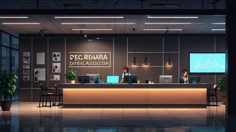 Montaje digital de un equipo de desarrollo tecnológico trabajando en un entorno de oficina moderna