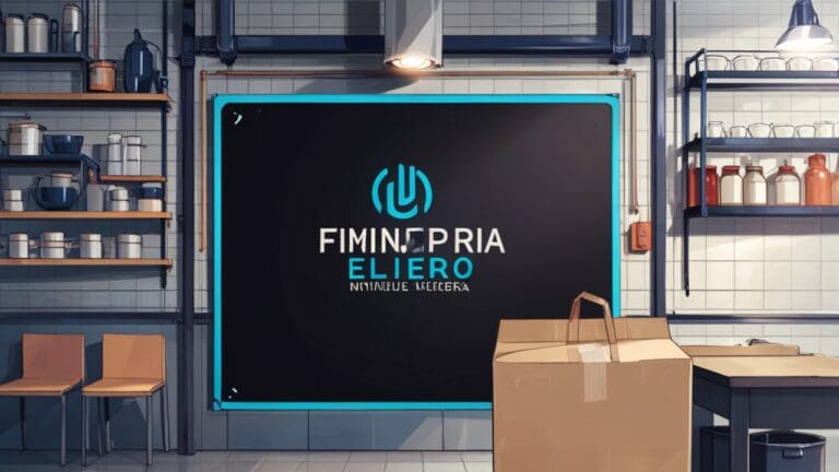 Primer plano de una etiqueta inteligente que cambia de color sobre un envase de comida en un ambiente industrial moderno