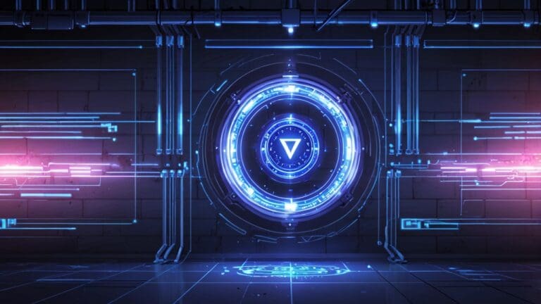 Entorno digital con elementos de inteligencia artificial y tecnología moderna en tonos sobrios