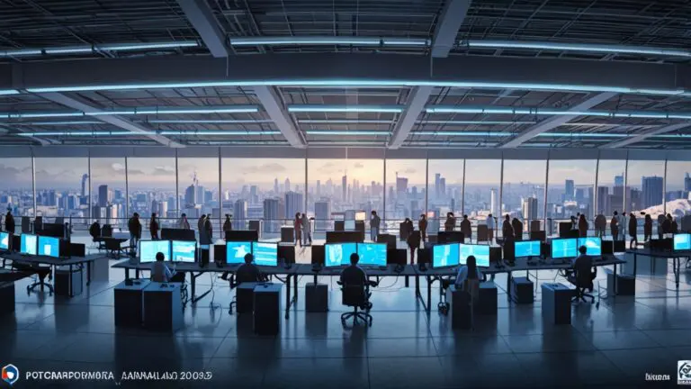 Vista panorámica de una moderna mina con equipos de alta tecnología en operación