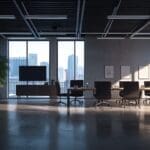 Oficinas modernas y tecnológicas con un ambiente de innovación y luz natural