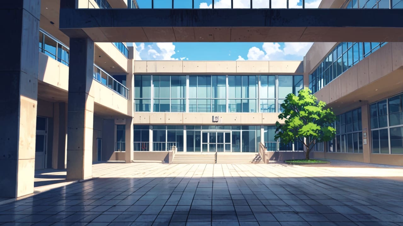 Edificios modernos de un campus universitario vistos desde arriba, en un ambiente tecnológico y profesional