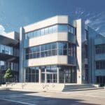 Sede moderna de un instituto de estadísticas con tecnología avanzada