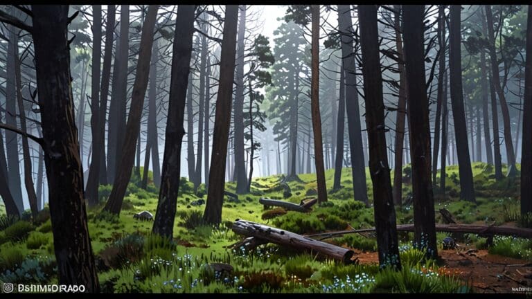 Sendero natural entre árboles y montaña en el Parque Nacional Huerquehue durante el día