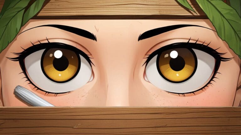 Primer plano de anteojos fabricados con materiales reciclados sobre una tabla de madera clara