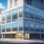 Edificio moderno de una startup tecnológica en un entorno urbano