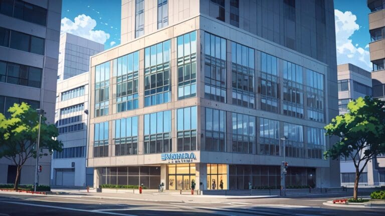 Edificio moderno de una startup tecnológica en un entorno urbano