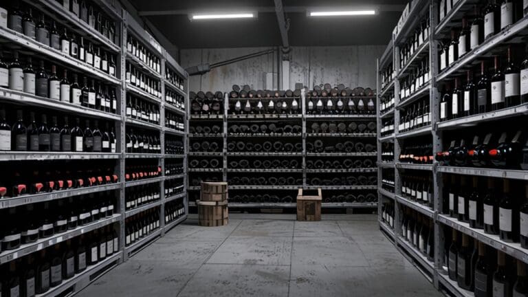 Botellas de vino en una línea de producción moderna y tecnológica en una bodega