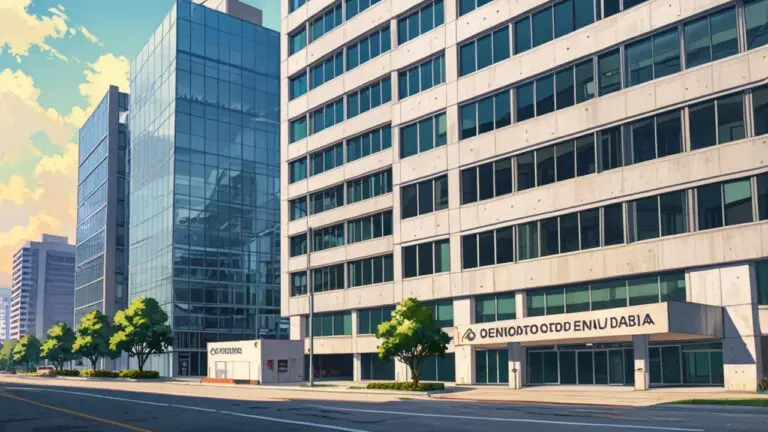 Edificios modernos y oficinas de startups tecnológicas en una ciudad colombiana