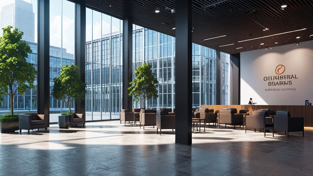 Oficinas modernas con ambiente profesional y tecnológico en Bruselas