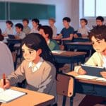 Jóvenes interactuando con dispositivos tecnológicos en un aula moderna