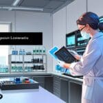 Primer plano de un laboratorio tecnológico con dispositivos electrónicos de vanguardia