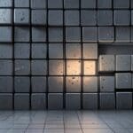 Representación de bloques digitales interconectados en un entorno tecnológico moderno