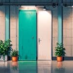 Paneles de eucalipto sostenibles en un entorno industrial moderno y limpio