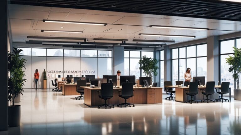 Oficinas modernas con tecnología avanzada y ambiente corporativo en Barcelona