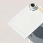 Primer plano de una elegante joya futurista sobre una mesa blanca minimalista