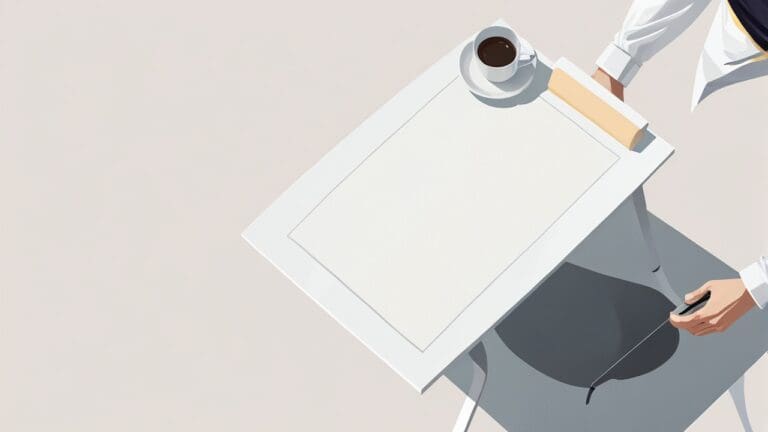 Primer plano de una elegante joya futurista sobre una mesa blanca minimalista