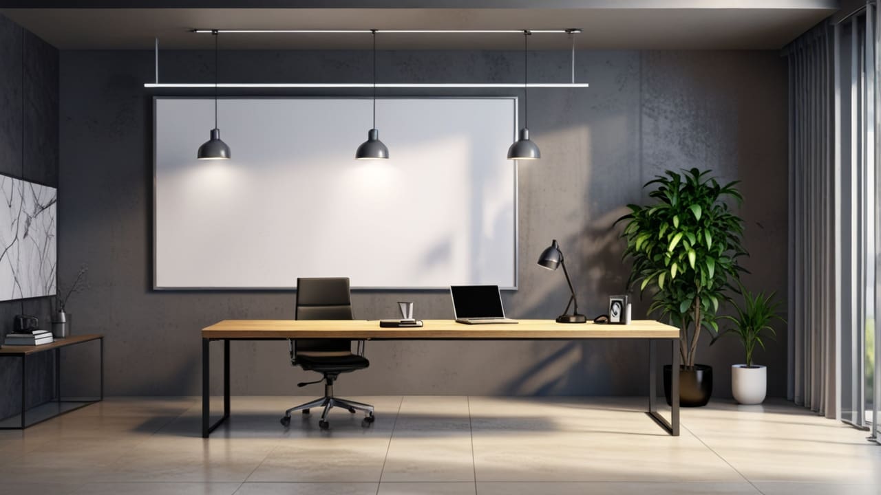 Espacio de trabajo moderno con impresoras 3D funcionando sobre una mesa limpia y luz natural entrando por una ventana