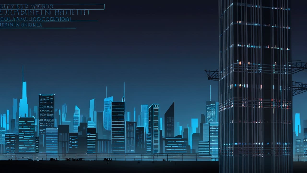 Desarrollo urbano moderno con rascacielos y edificios empresariales simbolizando la economía digital