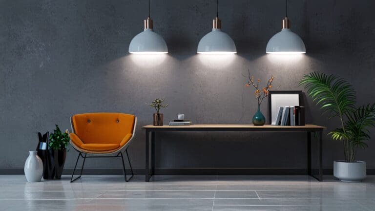 Consola de videojuegos futurista sobre una mesa minimalista en una sala de estar luminosa y moderna