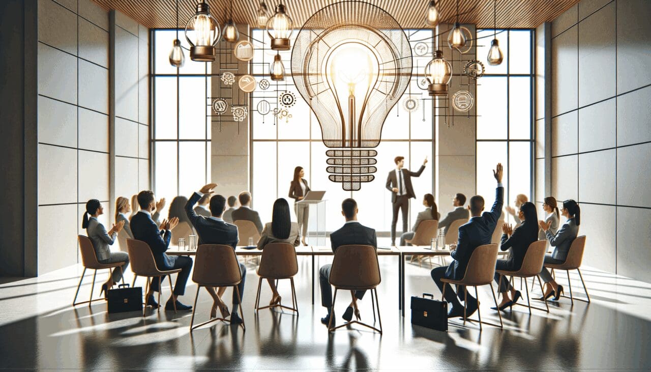 Conferencias y reuniones de emprendedores en un entorno moderno y creativo