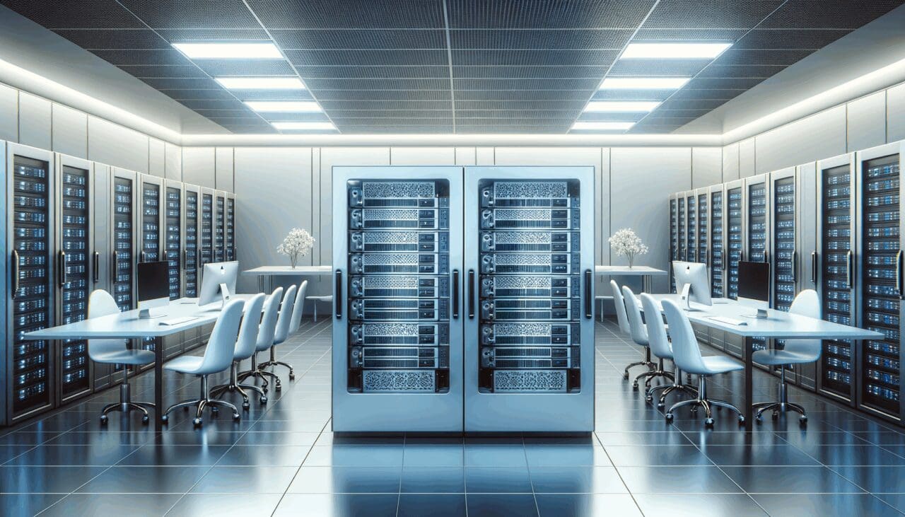 Laboratorio de supercomputación con servidores avanzados.