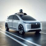 Vehículo autónomo en carretera con cámaras integradas