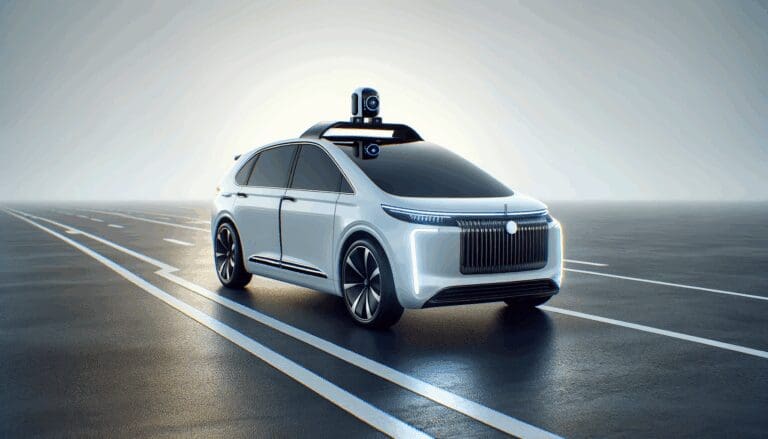 Vehículo autónomo en carretera con cámaras integradas