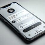 Primer plano de un smartphone con WhatsApp abierto y una notificación de transferencia de dinero